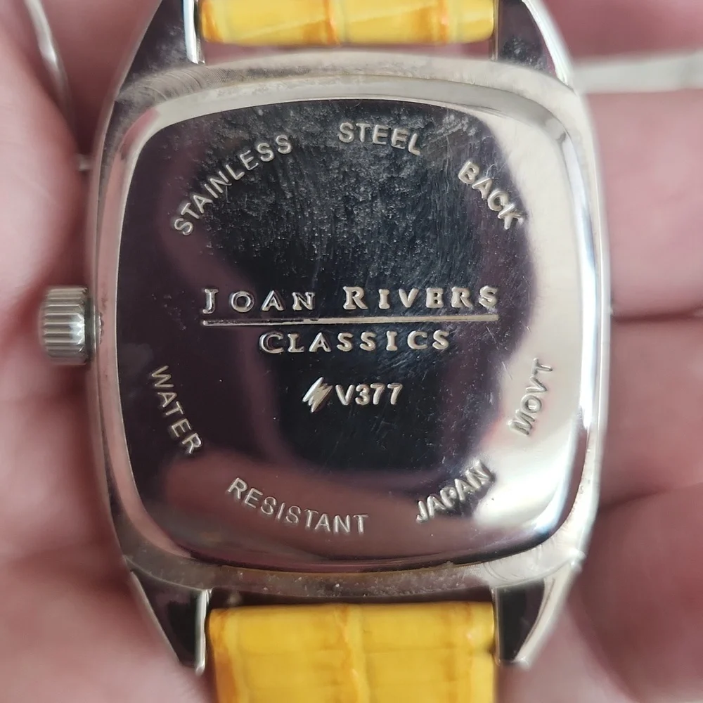 Yellow Joan Rivers‎ Watch with Crystal Accents